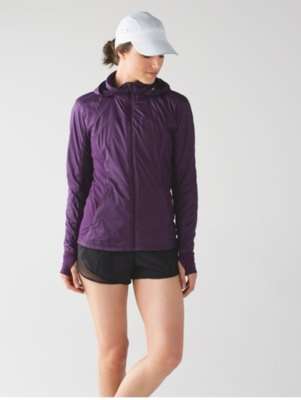 Lululemon Rush Hour Jacket - Mixed Media Running Jacket - Deep Purple - Size 2